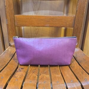 Elegant Purple Leather Clutch